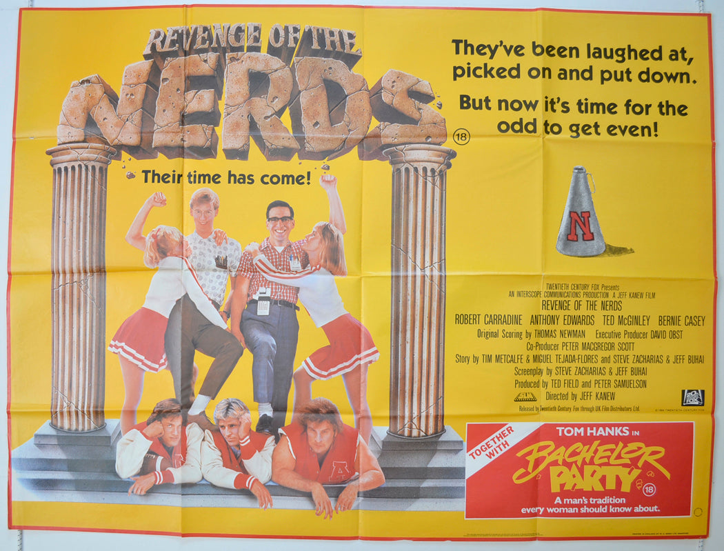 Revenge Of The Nerds   Original Quad Poster - Film Poster - Movie Poster 