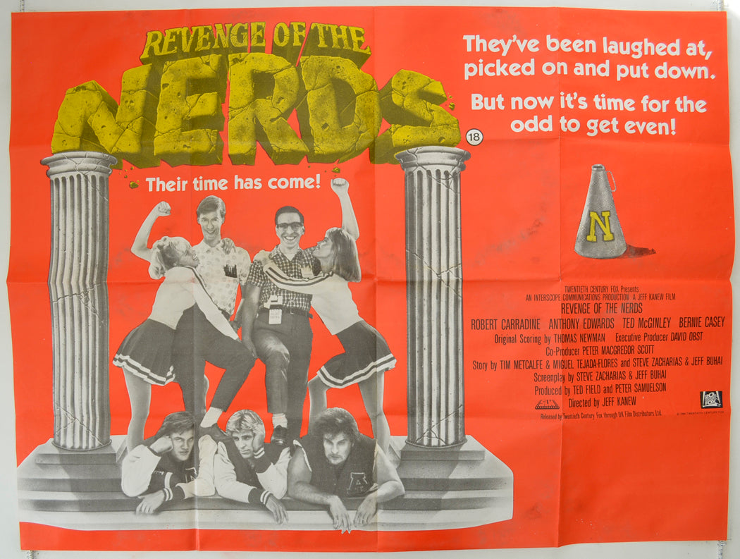 Revenge Of The Nerds  (Two Colour Version)   Original Quad Poster - Film Poster - Movie Poster  