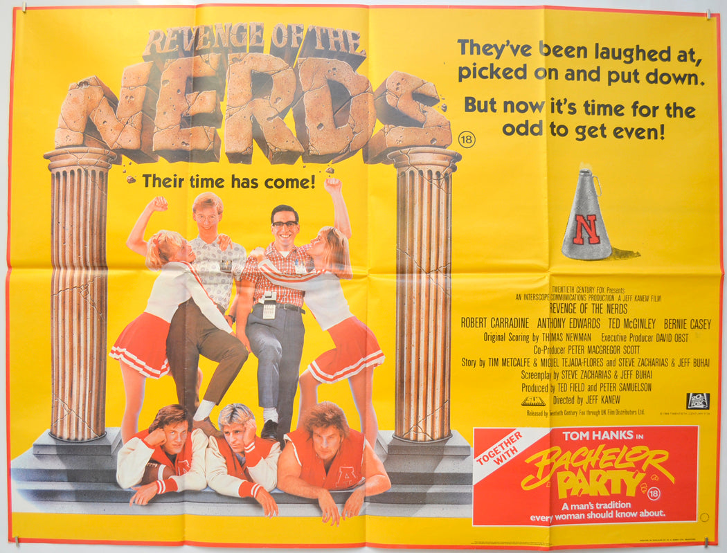 Revenge Of The Nerds  Original Quad Poster - Film Poster - Movie Poster