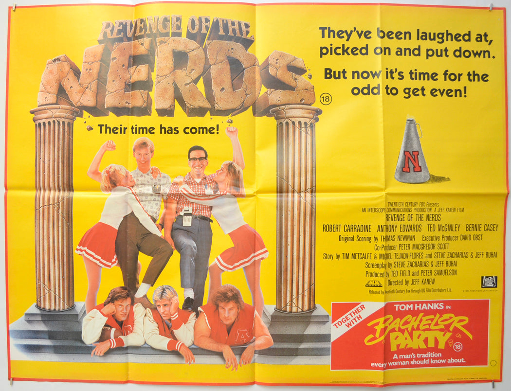 Revenge Of The Nerds  Original Quad Poster - Film Poster - Movie Poster