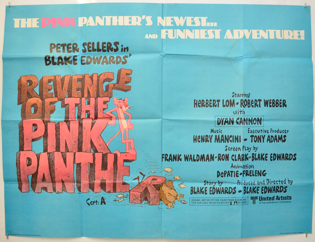 Revenge Of The Pink Panther Original Quad Poster - Film Poster - Movie Poster  