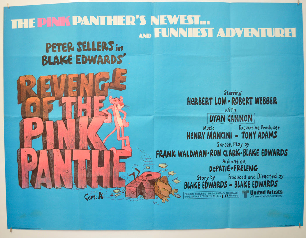 Revenge Of The Pink Panther Original Quad Poster - Film Poster - Movie Poster  