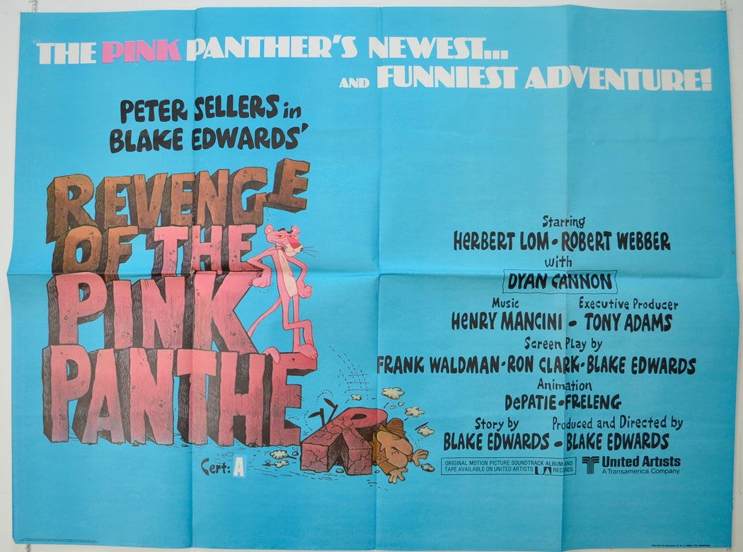 Revenge Of The Pink Panther   Original Quad Poster - Film Poster - Movie Poster 