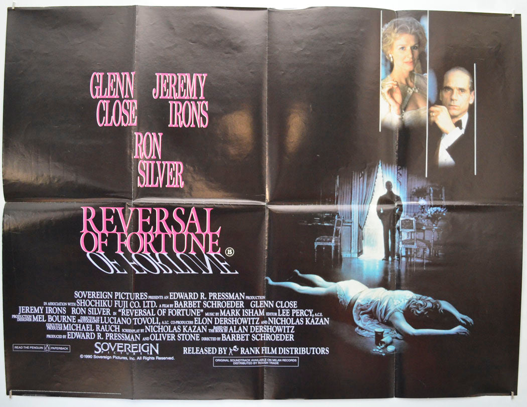 Reversal Of Fortune Original Quad Poster - Film Poster - Movie Poster