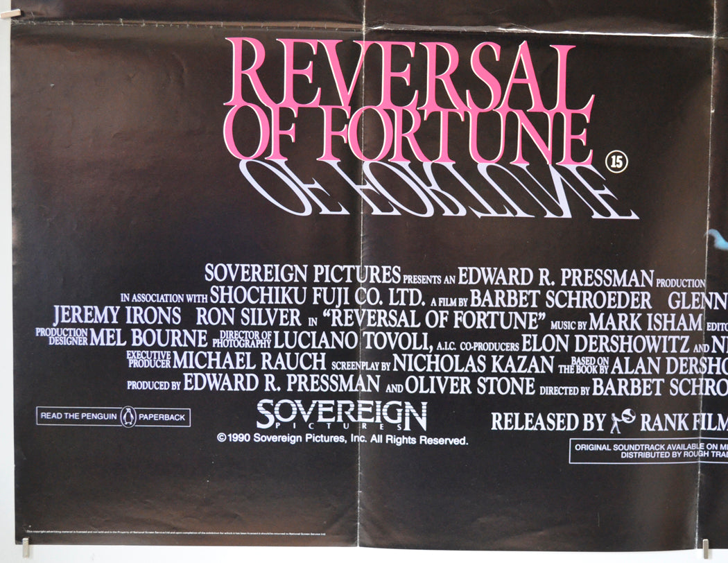 REVERSAL OF FORTUNE (Bottom Left) Cinema Quad Movie Poster 