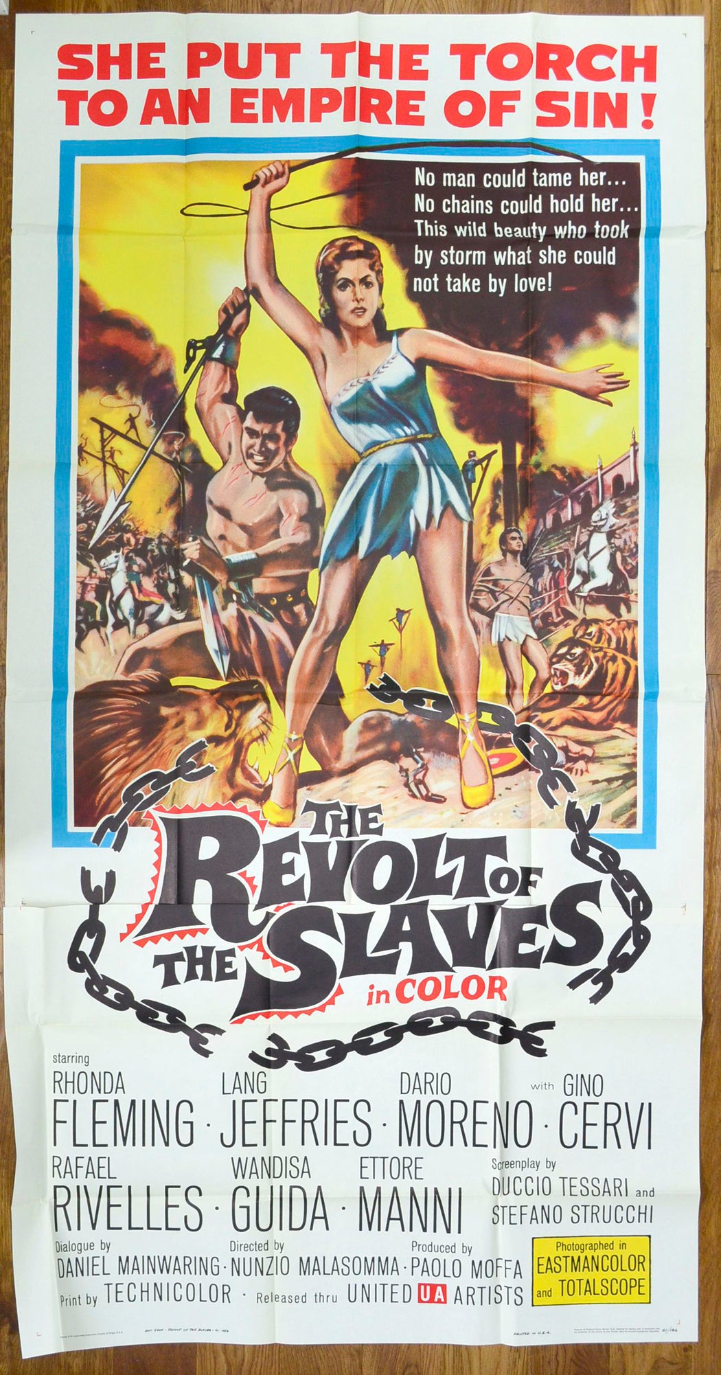 Revolt Of The Slaves  (a.k.a. La rivolta degli schiavi)   Original US 3-Sheet Poster - Movie Poster