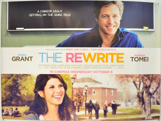 The Rewrite  Original Quad Poster - Film Poster - Movie Poster