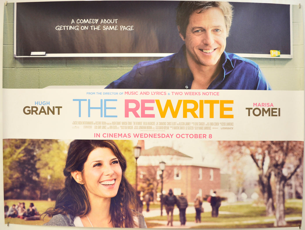 The Rewrite  Original Quad Poster - Film Poster - Movie Poster