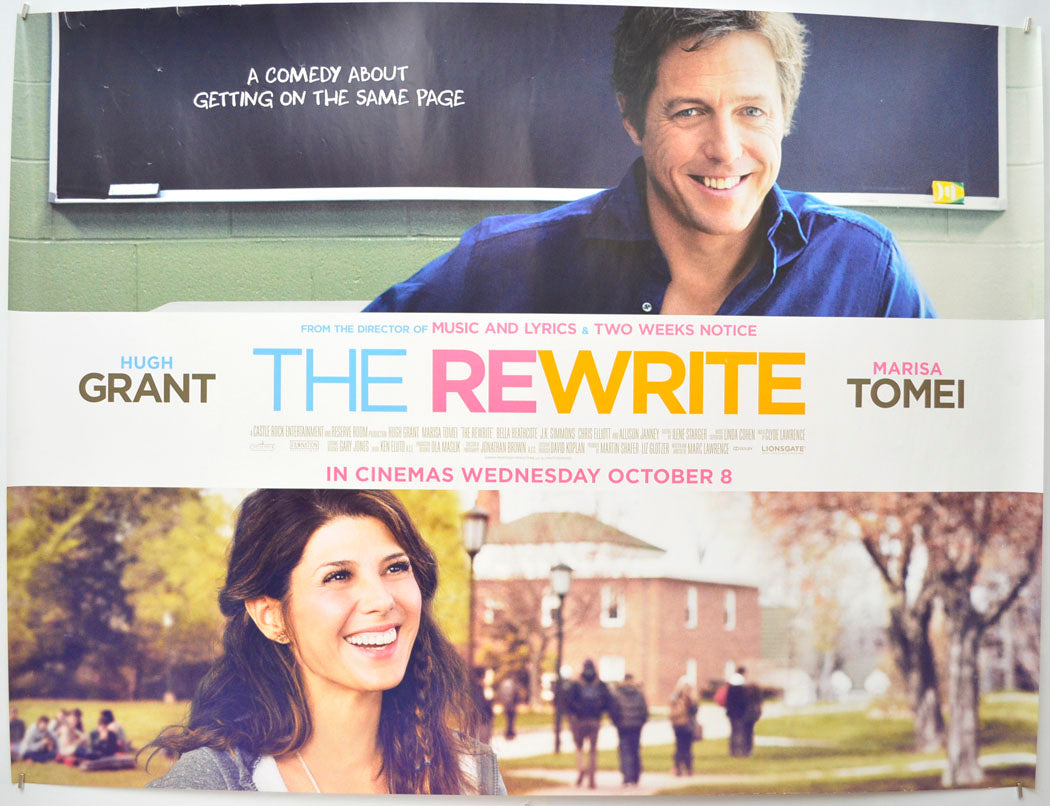 The Rewrite  Original Quad Poster - Film Poster - Movie Poster