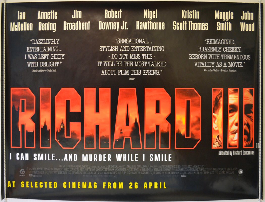 Richard III  Original Quad Poster - Film Poster - Movie Poster 