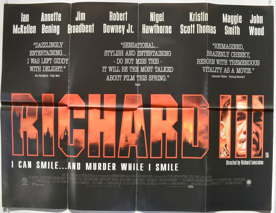 Richard III  Original Quad Poster - Film Poster - Movie Poster 