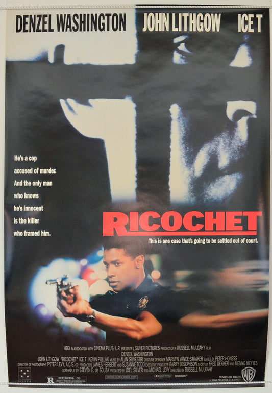 Ricochet  Original One Sheet Poster - Film Poster - Movie Poster 