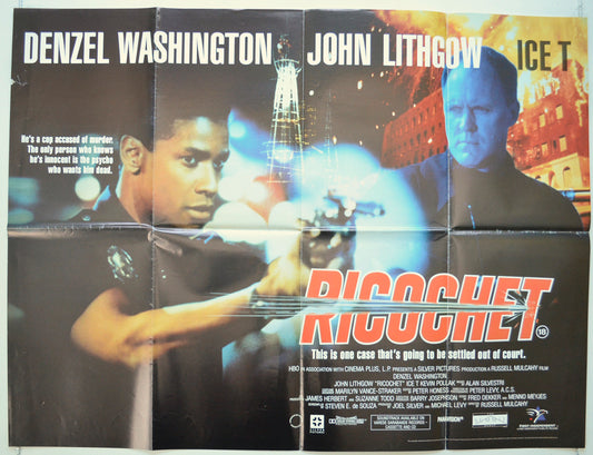 Ricochet Original Quad Poster - Film Poster - Movie Poster  