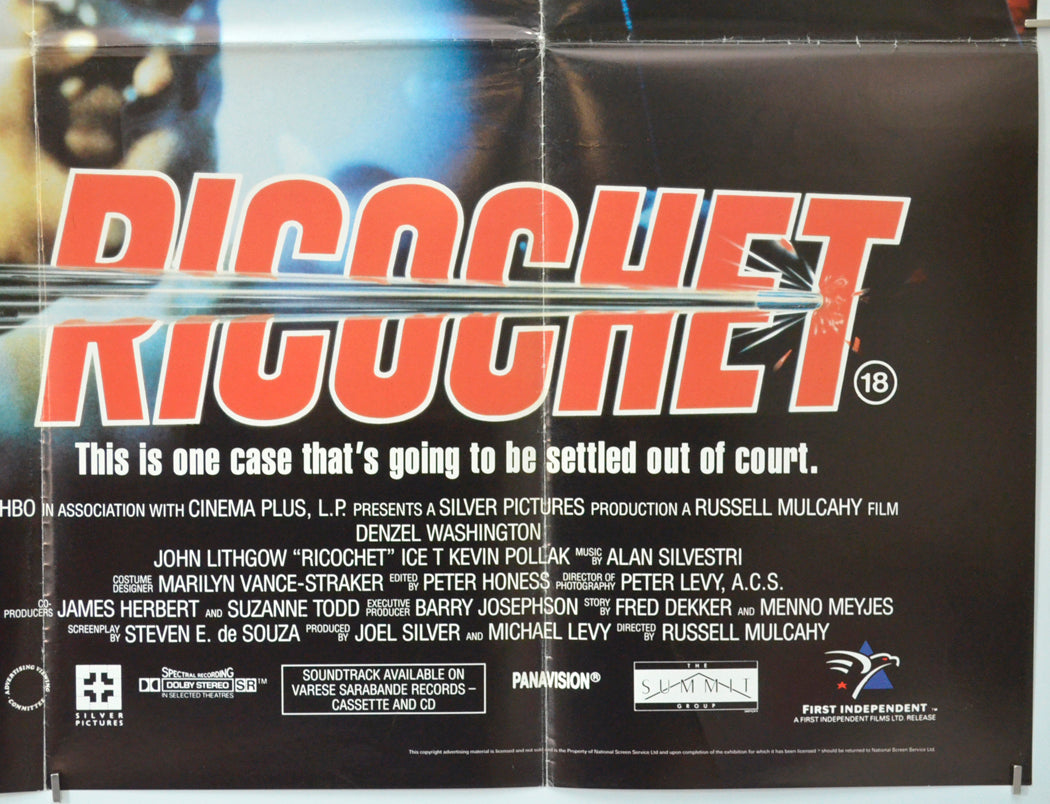 RICOCHET (Bottom Right) Cinema Quad Movie Poster 