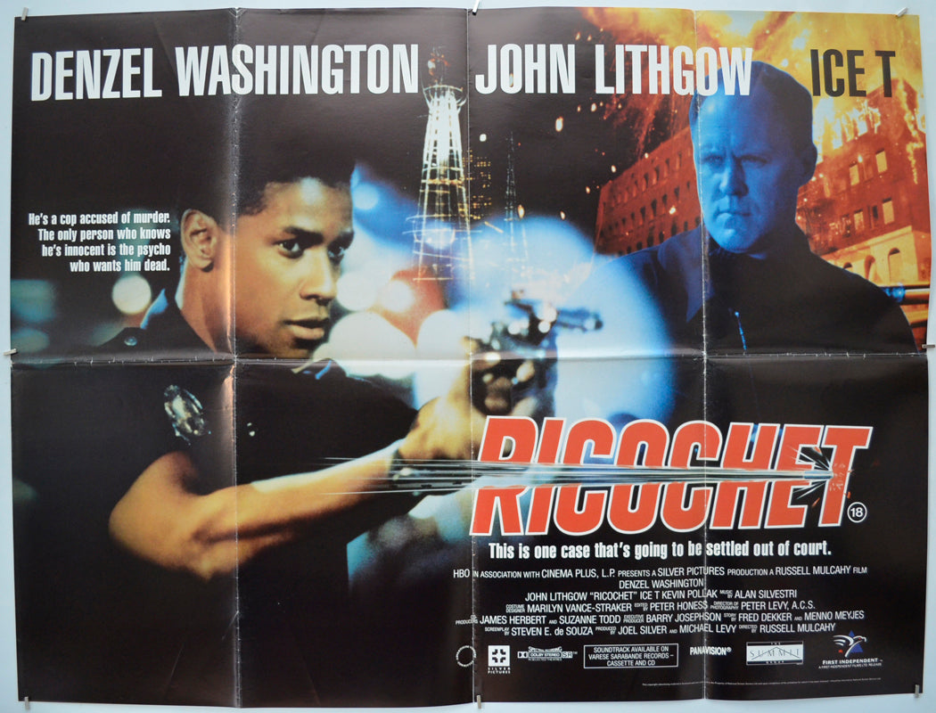 Ricochet Original Quad Poster - Film Poster - Movie Poster  