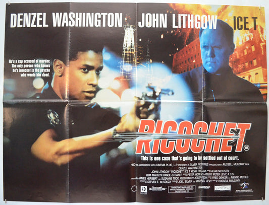 Ricochet Original Quad Poster - Film Poster - Movie Poster