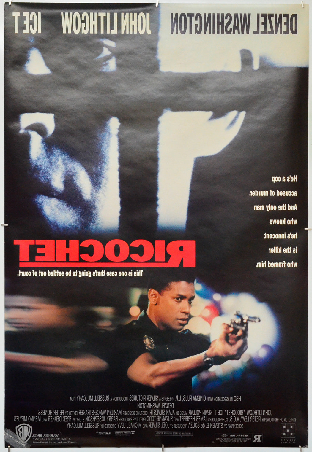 Ricochet (Back) Cinema One Sheet Movie Poster 