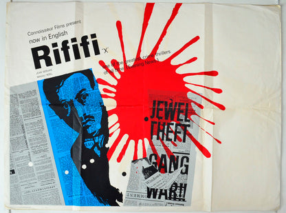 Rififi  (a.k.a. Du Rififi Chez Les Hommes)  (re-release poster from 1963?)   Original British Quad Poster - Movie Poster