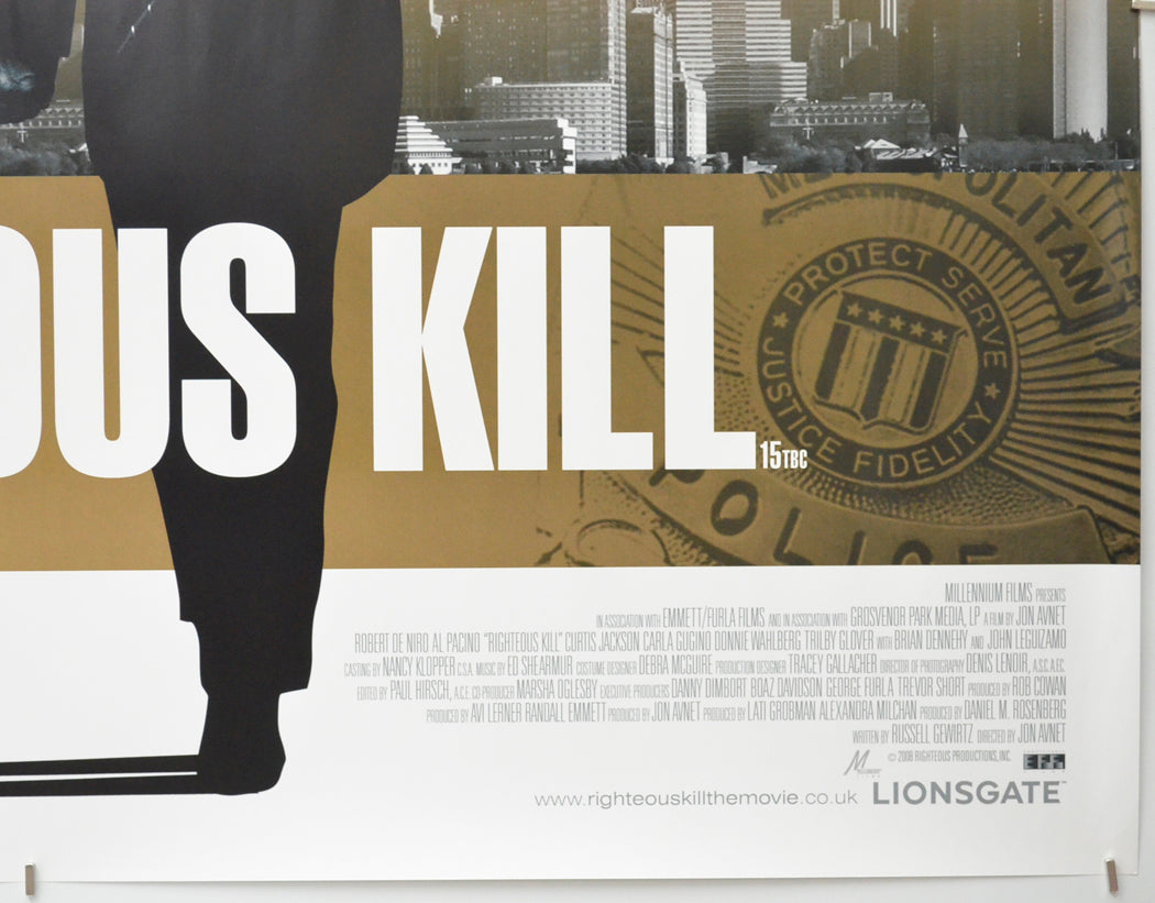 RIGHTEOUS KILL (Bottom Right) Cinema Quad Movie Poster 