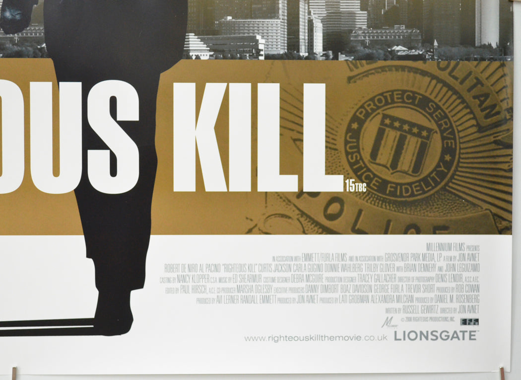 RIGHTEOUS KILL (Bottom Right) Cinema Quad Movie Poster 