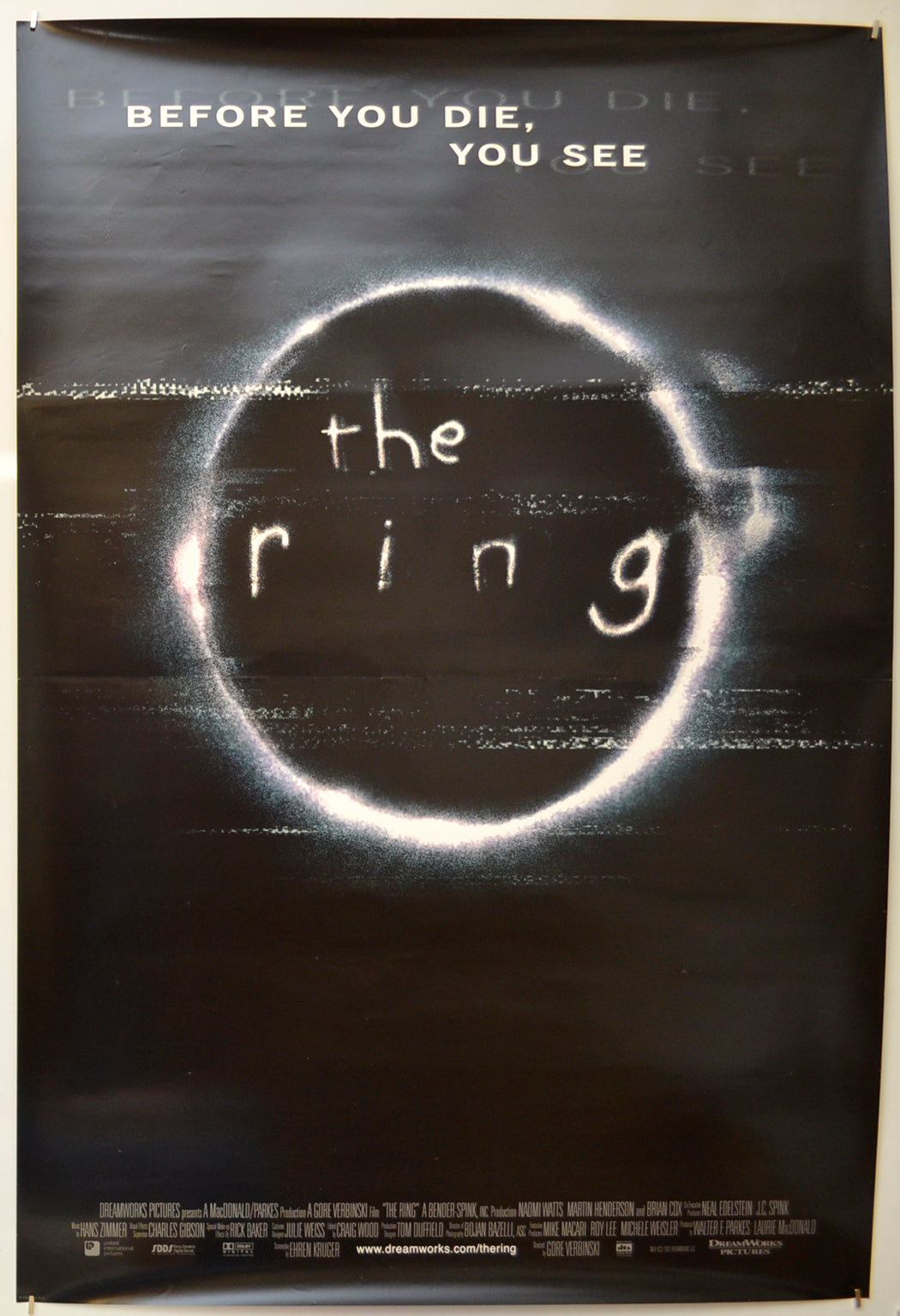 The Ring  (Teaser / Advance Version) Original One Sheet Poster - Film Poster - Movie Poster  