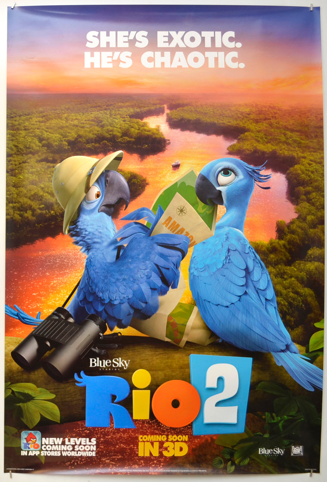 Rio 2 (Teaser / Advance Version)  Original One Sheet Poster - Film Poster - Movie Poster