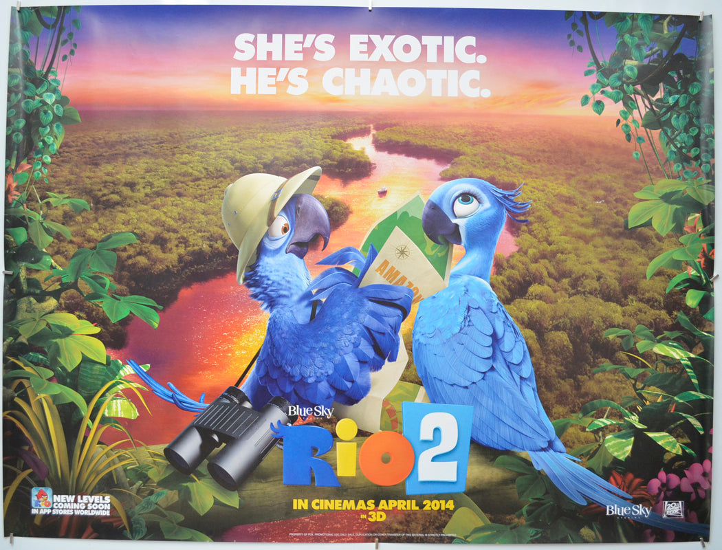 Rio 2 (Teaser / Advance Version) - Original Quad Poster - Film Poster - Movie Poster