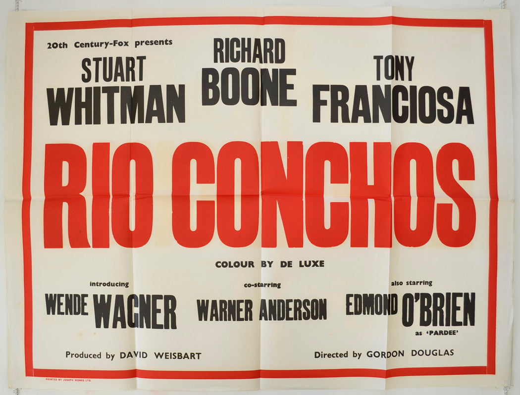 Rio Conchos Original Quad Poster - Film Poster - Movie Poster  