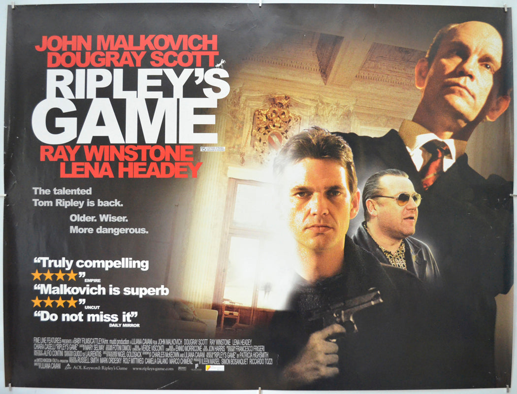 Ripley’s Game Original Quad Poster - Film Poster - Movie Poster