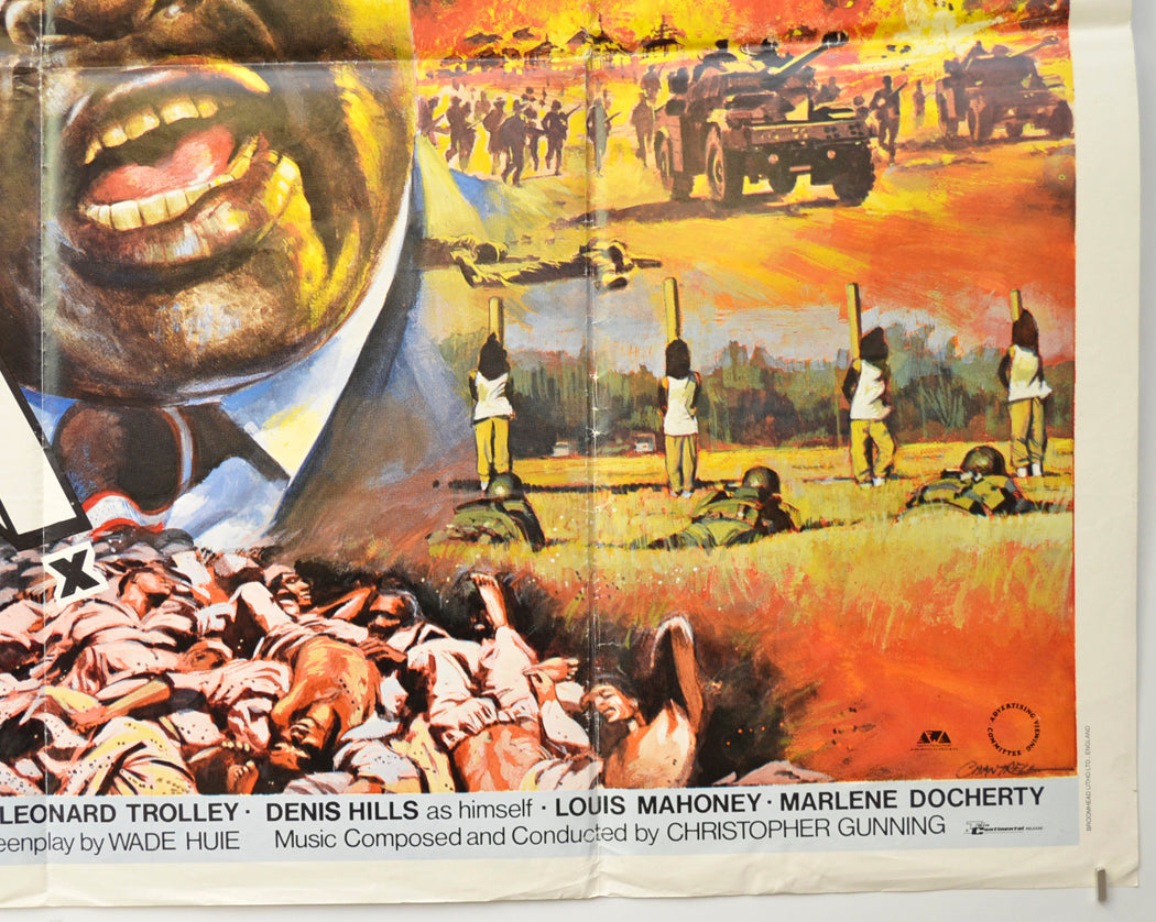 RISE AND FALL OF IDI AMIN (Bottom Right) Cinema Quad Movie Poster 