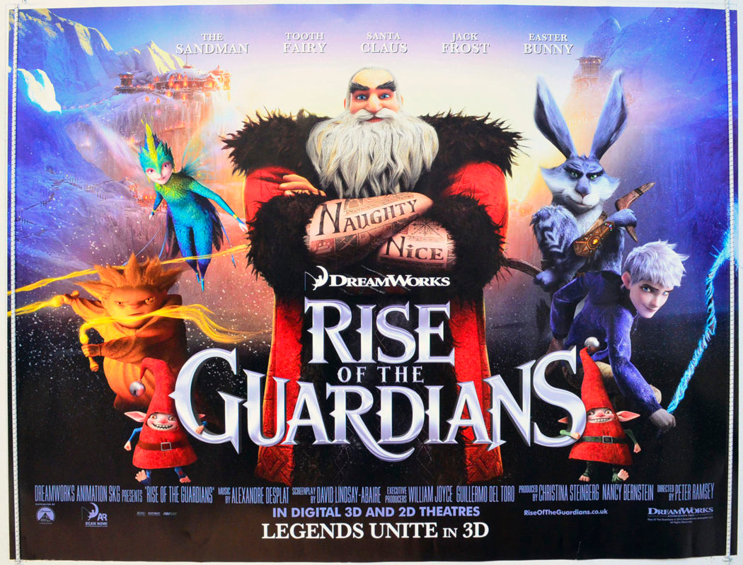 Rise Of The Guardians Original British Quad Poster - Film Poster - Movie Poster 