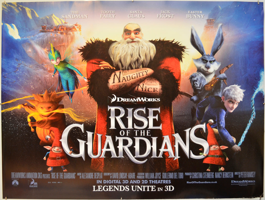 Rise Of The Guardians  Original Quad Poster - Film Poster - Movie Poster