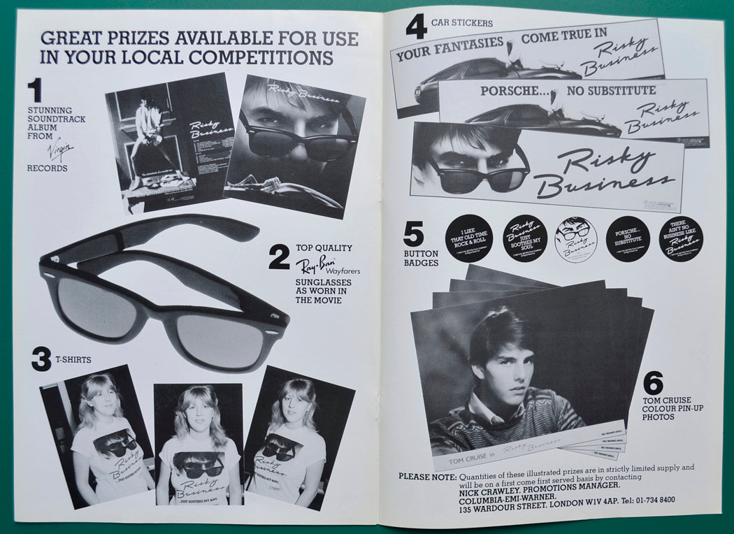 RISKY BUSINESS – Cinema Exhibitors Campaign Press Book - Inside