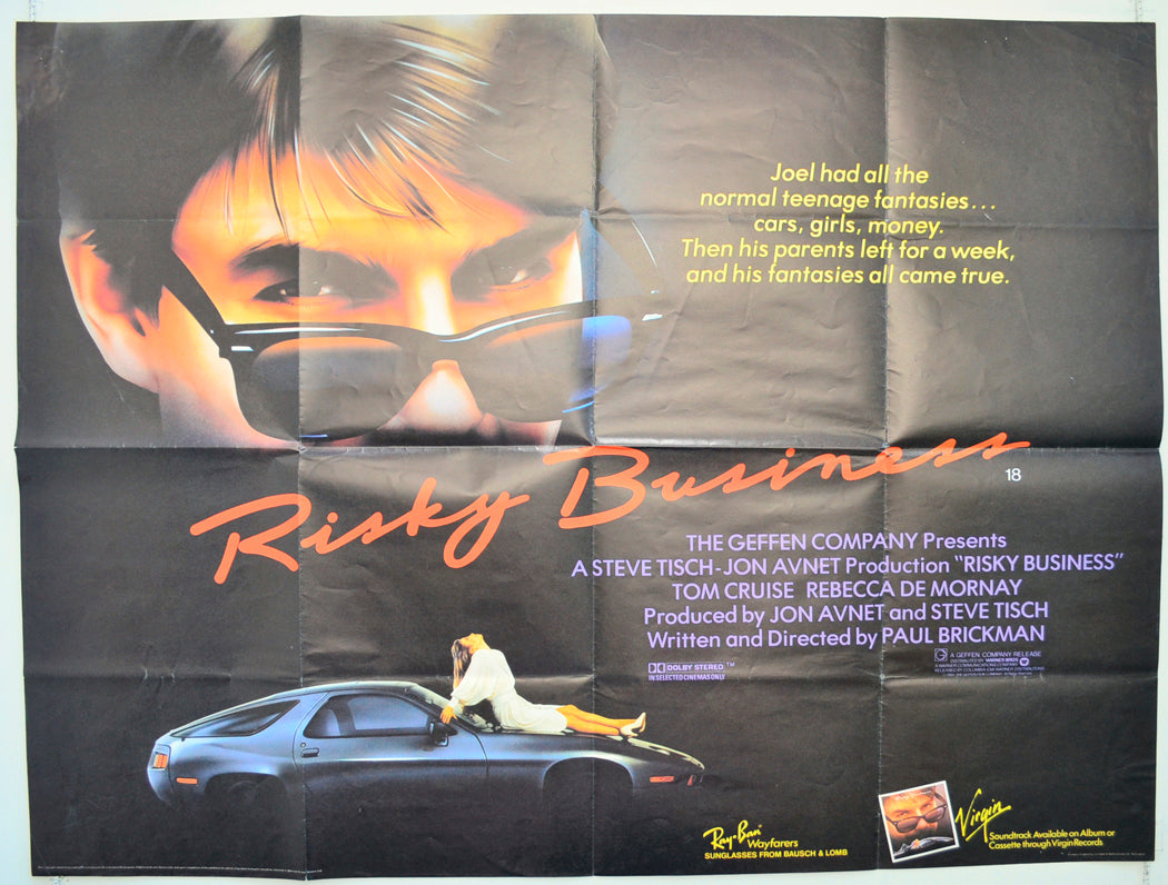 Risky Business Original Quad Poster - Film Poster - Movie Poster  