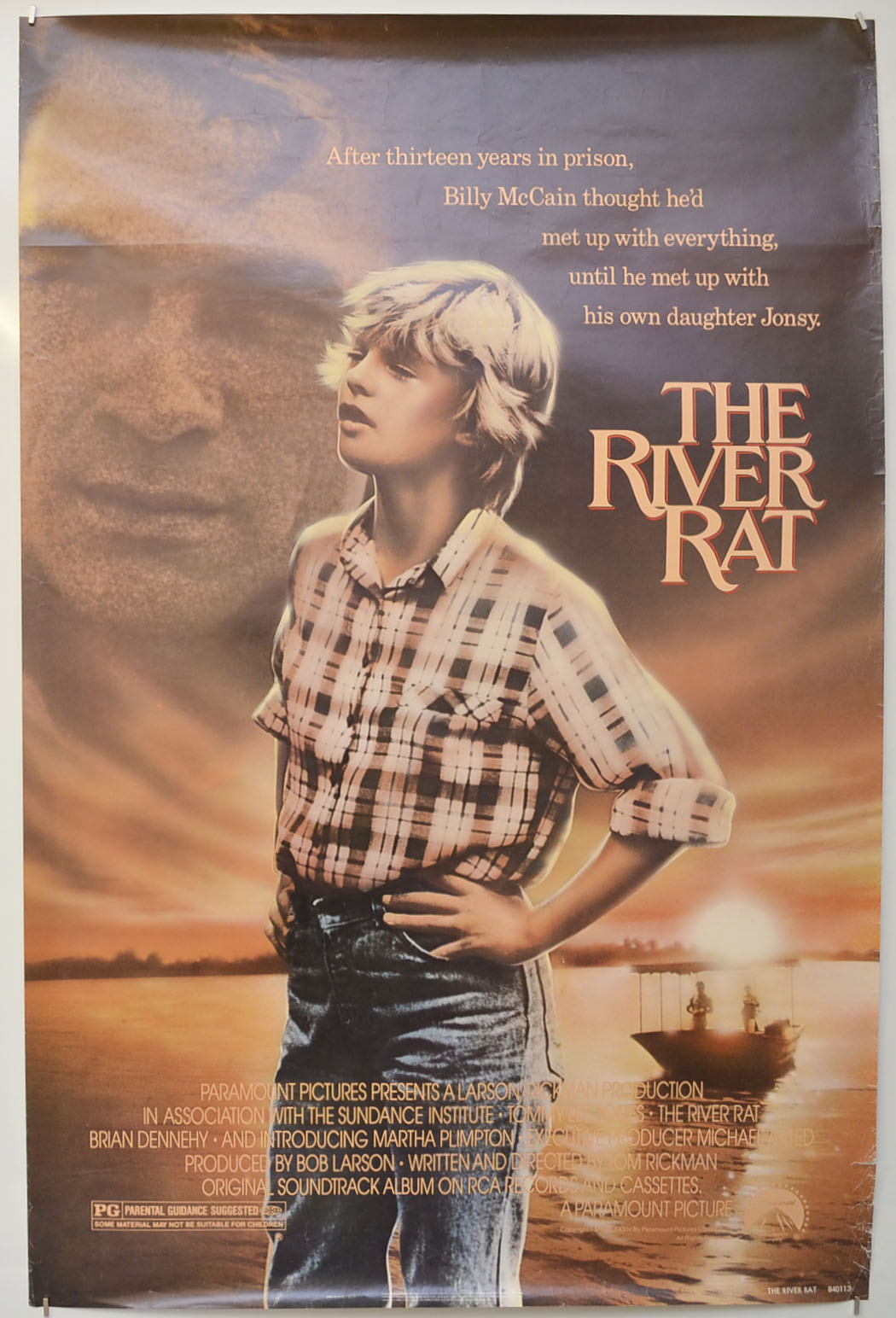 The River Rat Original One Sheet Poster - Film Poster - Movie Poster