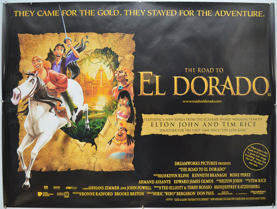 The Road To El Dorado - Original Quad Poster - Film Poster - Movie Poster