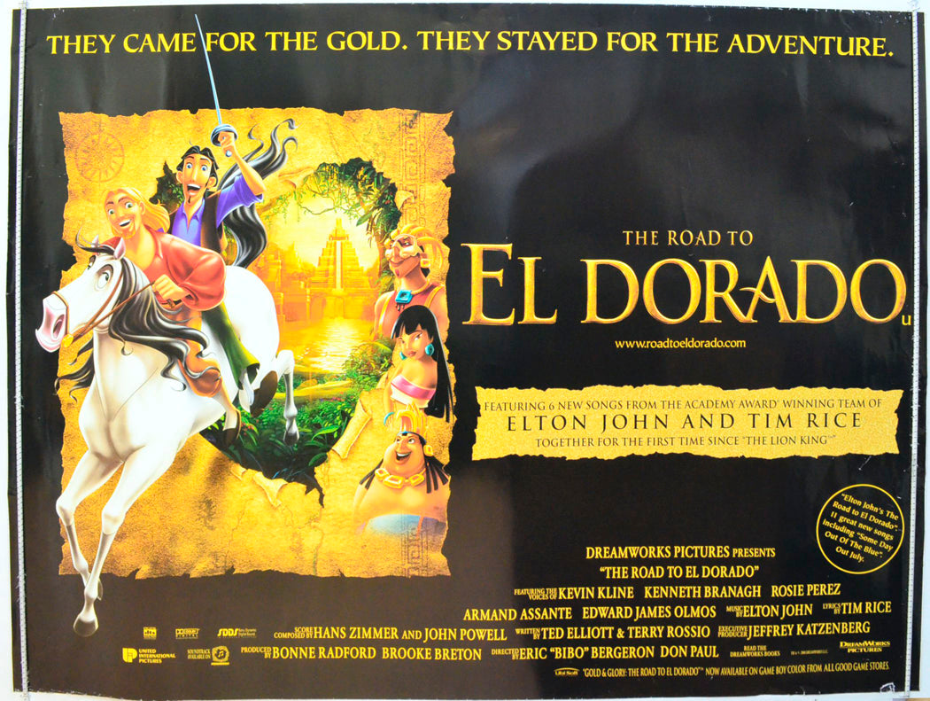 The Road To Eldorado Original British Quad Poster - Film Poster - Movie Poster 