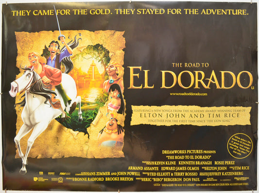 The Road To El Dorado Original Quad Poster - Film Poster - Movie Poster  