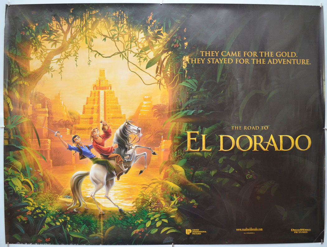 The Road To El Dorado (Teaser / Advance Version) Original Quad Poster - Film Poster - Movie Poster