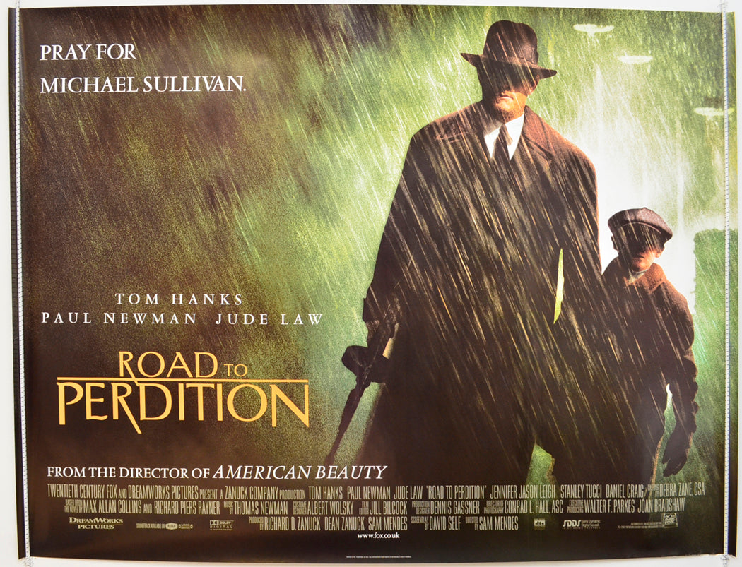 Road To Perdition Original Quad Poster - Film Poster - Movie Poster  