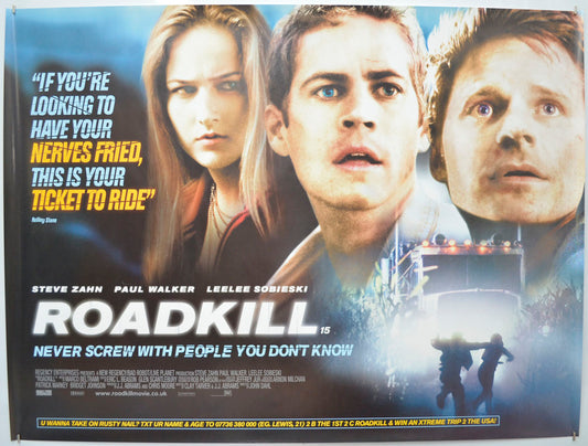 Roadkill (a.k.a. Joy Ride) Original Quad Poster - Film Poster - Movie Poster