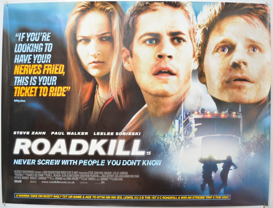 Roadkill (a.k.a. Joy Ride) Original Quad Poster - Film Poster - Movie Poster