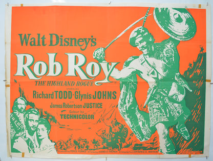 Rob Roy, The Highland Rogue Original Quad Poster - Film Poster - Movie Poster