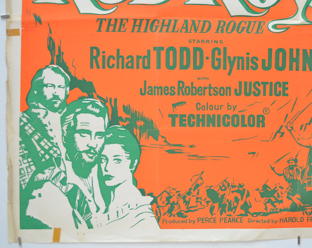 ROB ROY, THE HIGHLAND ROGUE (Bottom Left) Cinema Quad Movie Poster 