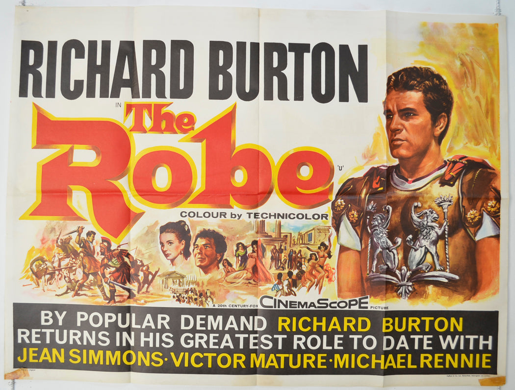 “The Robe” (1964 re-release poster) Original Quad Poster - Film Poster ...