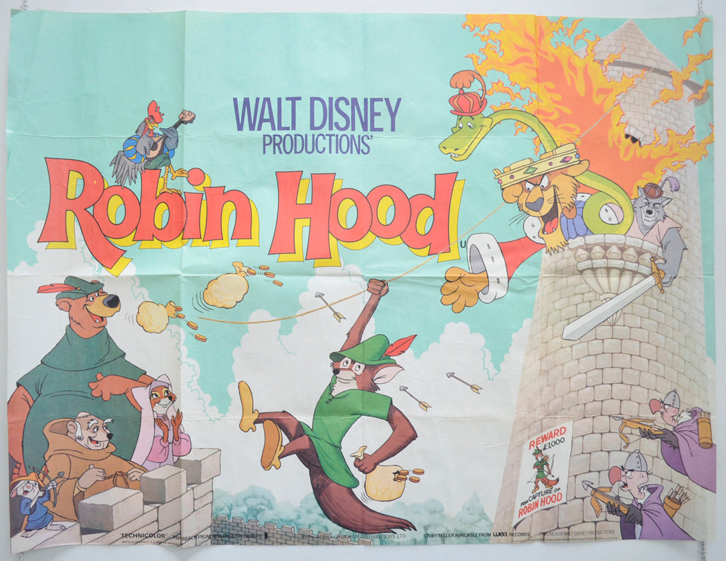 Robin Hood  (1983 re-release poster)   Original Quad Poster - Film Poster - Movie Poster  