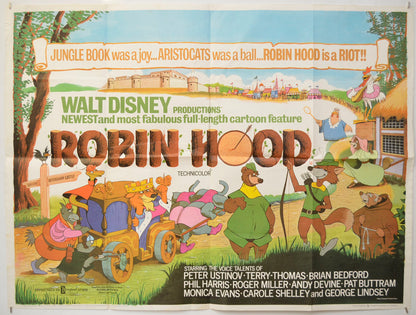 Robin Hood (Original 1973 release poster) Original Quad Poster - Film Poster - Movie Poster