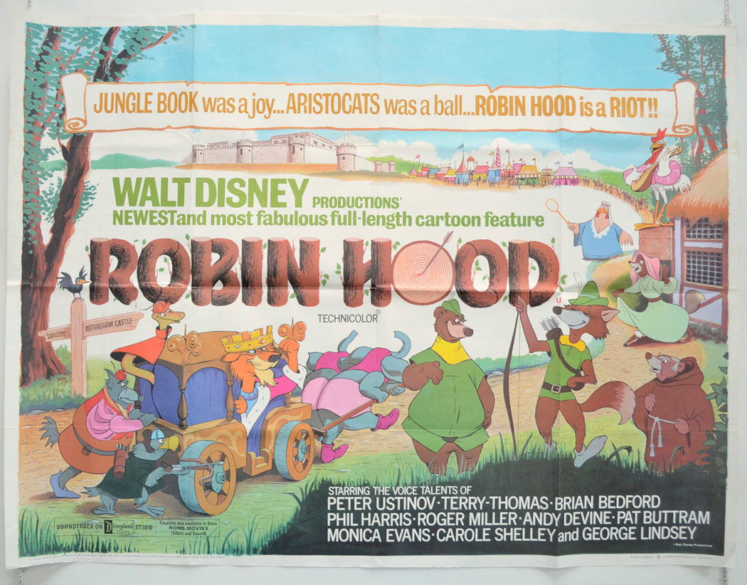 Robin Hood  (Original 1973 release poster)   Original Quad Poster - Film Poster - Movie Poster  