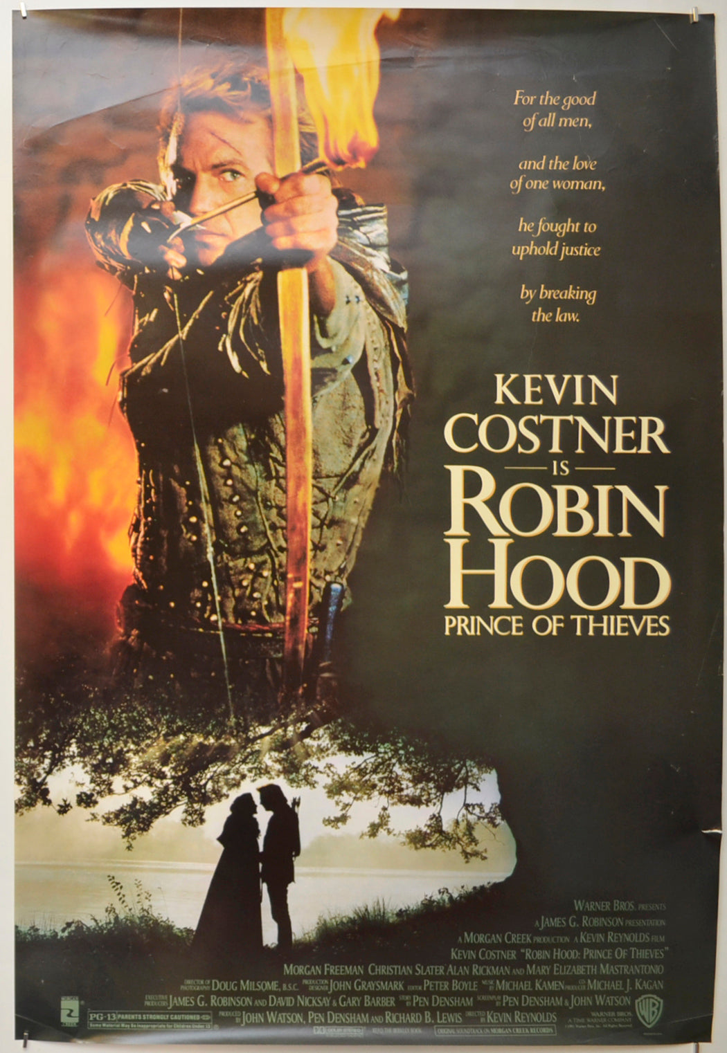 Robin Hood Prince Of Thieves Original One Sheet Poster - Film Poster - Movie Poster  