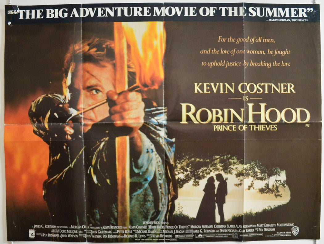 Robin Hood Prince Of Thieves   Original British Quad Poster - Film Poster - Movie Poster 